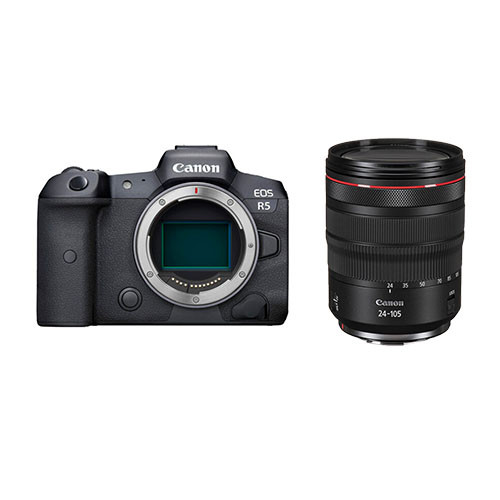 Canon EOS R5 Camera Lens Kit with RF 24-105mm f4 + Bonus Cashback and Gift