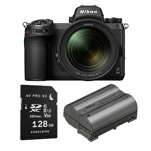 Nikon Z6 II Camera Lens Starter Kit with extra Battery and 128GB SD-Card + BONUS Gift