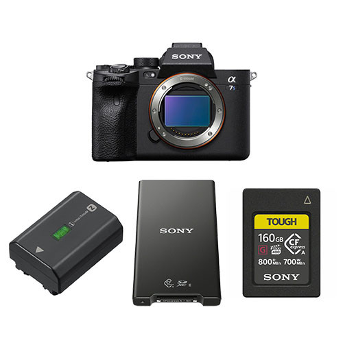 Sony a7S III Advanced Camera Kit with extra Battery, 160GB CFexpress Card and Card Reader