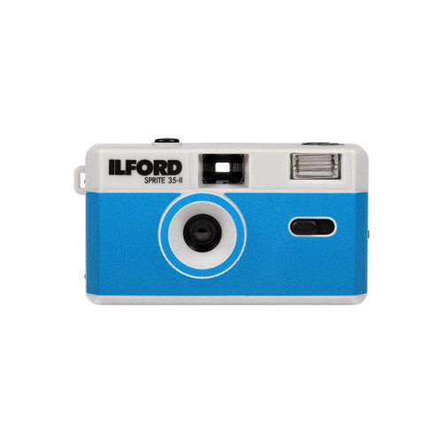 ILFORD SPRITE 35-II Reusable Camera - Silver & Blue + BONUS ILFORD XP2 24EXP FILM