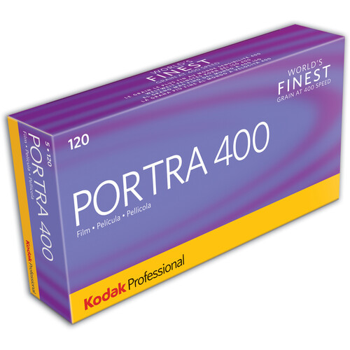 Kodak Professional Portra 400 Color Negative Film (120 Roll Film) [5-pack]