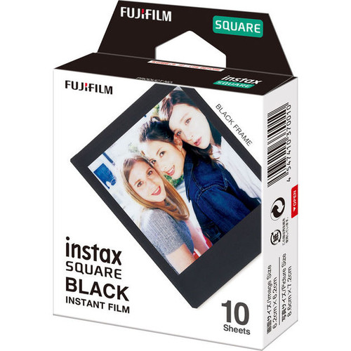 Fujifilm Instax Square Film (10 Pack Black Frame)