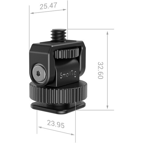 SmallRig Mini Cold Shoe to 1/4"-20 Screw Adapter 3577