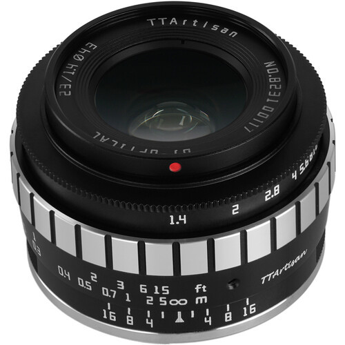 TTArtisan 23mm F1.4 APS-C Canon M (Black/Silver)