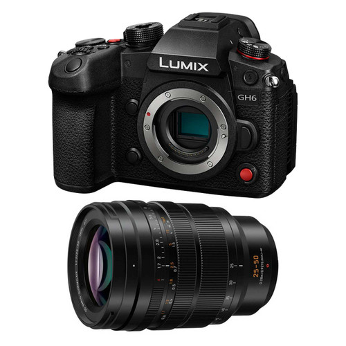 Panasonic Lumix GH6 Mirrorless Camera with Leica 25-50mm F1.7 Lens