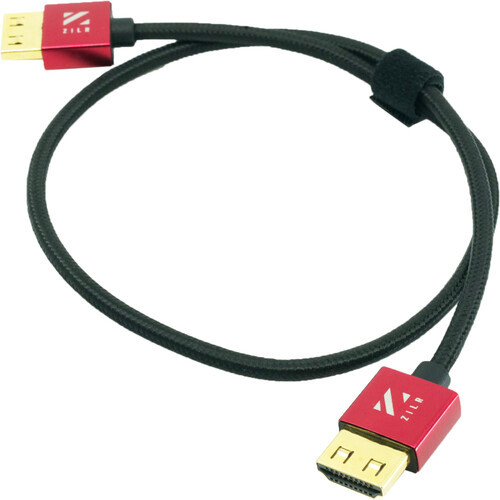 ZILR 8Kp60 Hyper Thin Ultra High Speed HDMI Secure Cable with Ethernet (45cm / 17.7")