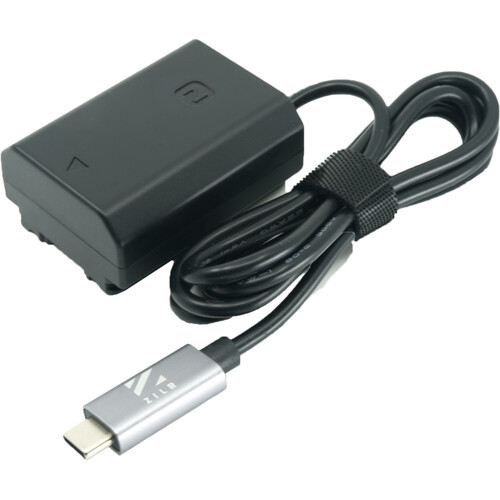 ZILR USB-C to Sony NP-FZ100 Dummy Battery Cable