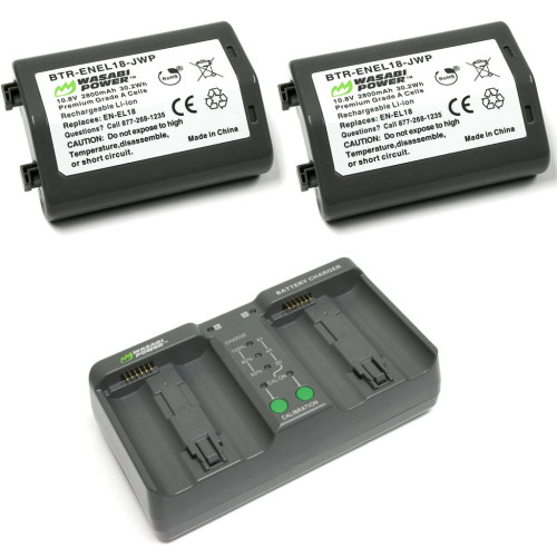 Wasabi Power Nikon EN-EL18 Battery (2-Pack) and Dual Charger