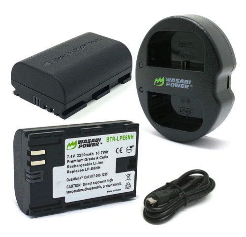 Wasabi Power Canon LP-E6NH Battery (2-Pack) and Dual Charger
