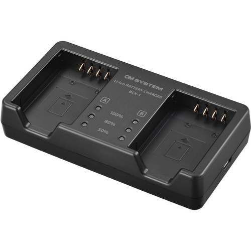 Olympus BCX-1 Dual Battery Charger for BLX-1 + VISA Card
