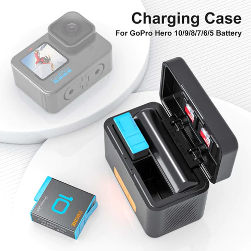 ZGCine mini Charging Case Bundle for Gopro Battery Hero 10/9/8/7/6/5 with 1x Hero 12/11/10/9 Battery