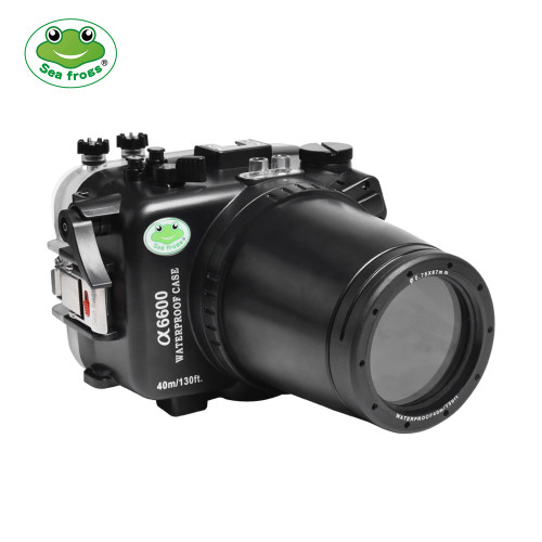 Meikon Seafrogs 40M/130FT Diving Waterproof Case For Sony A6600 With Flat Port (90mm)