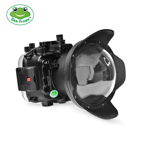 Meikon Seafrogs 40M/130FT Underwater Camera Housing For Sony A1 With Standard Dome Port (16-35mm) [Does not include the Standard Port]