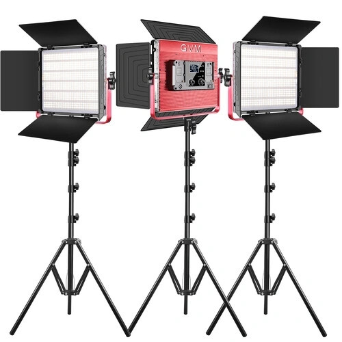 GVM RGB LED Studio Video Bi-Color Soft 1200D 3-Light Kit