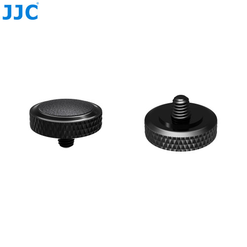 JJC Threaded Deluxe Soft Release Button (Black Plated with Black Microfiber Leather Surface)