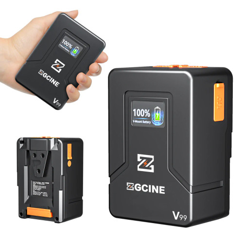 ZGCINE 99Wh Compact V-Mount Battery with PD Fast Charging