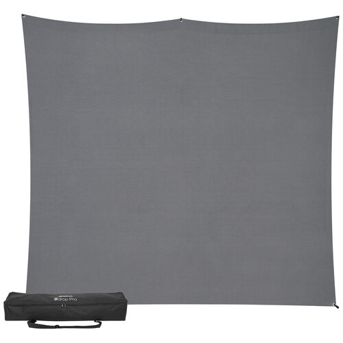 Westcott X-Drop Pro Wrinkle-Resistant Backdrop Kit - Neutral Gray (8' x 8')