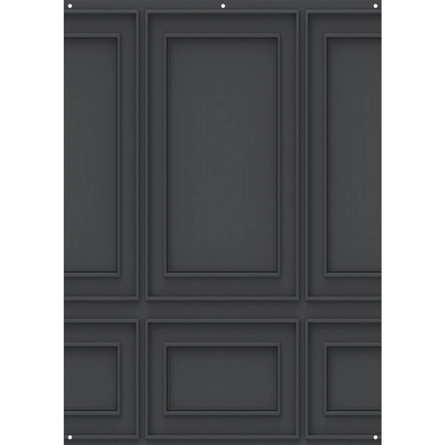 Westcott X-Drop Matte Vinyl Backdrop - Dark Wall Molding (5' x 7')