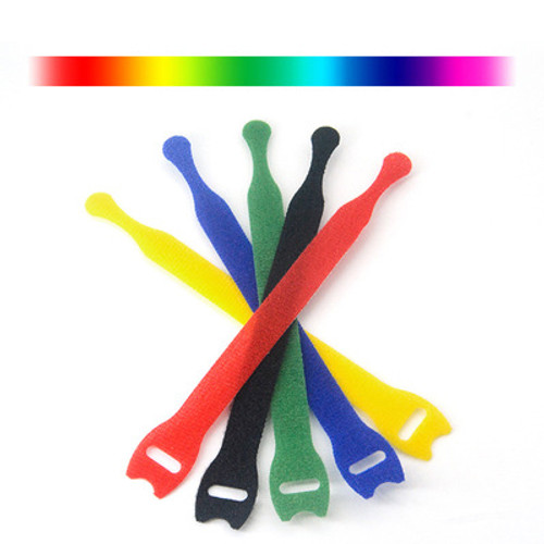 Velcro Cable Organiser Strap 13x205mm Mix Colours (30 Pack)