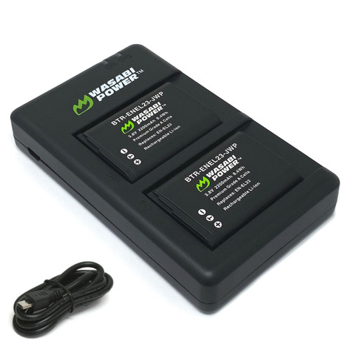 Wasabi Power Nikon EN-EL23 Battery (2-Pack) and Dual Charger