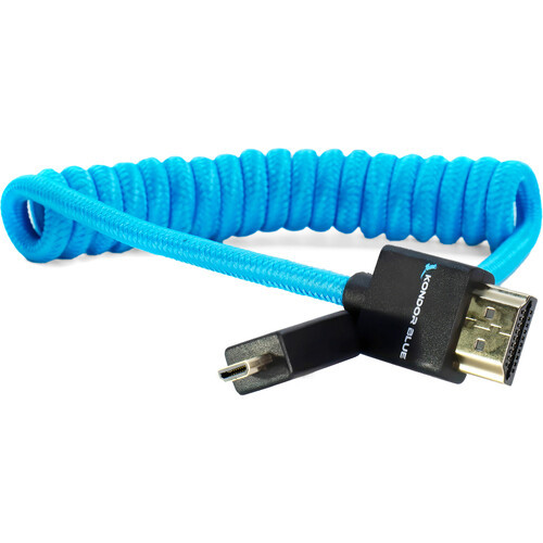 Kondor Blue Coiled Full HDMI Cable (30 to 60cm)