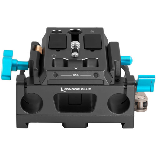 Kondor Blue 15mm LWS Arri/501 Side Loading Baseplate for Red Komodo, BMPCC & Mirrorless (Black)