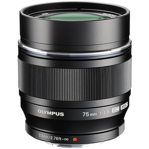 Olympus 75MM F1.8 M.Zuiko Lens - Black + Half Price Lens