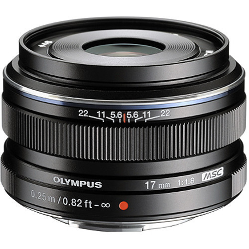 Olympus M.Zuiko 17mm F1.8 Lens - Black + Half Price Lens