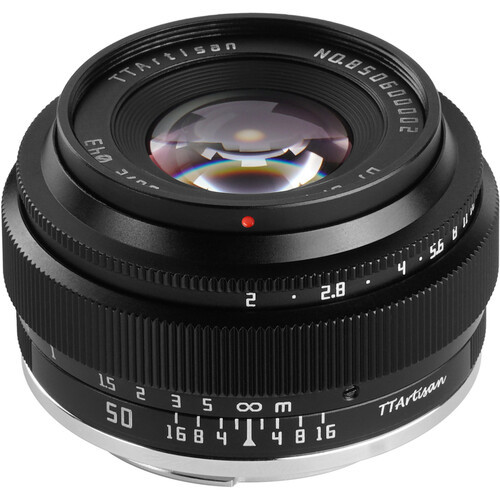 TTArtisan 50mm F2 Fuji X Black Lens