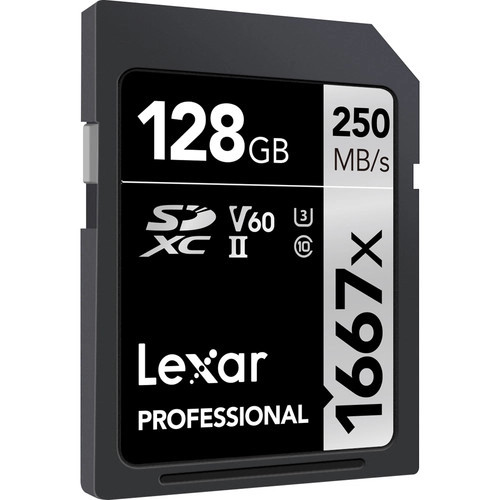 Lexar 128GB SDXC 1667X UHS-2 (U3) V60 250MB/s