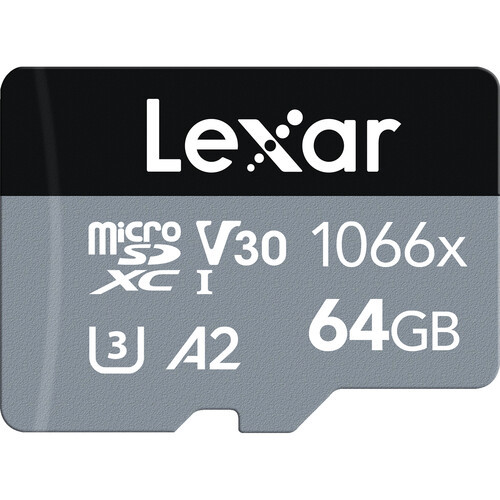 Lexar 64GB microSD 1066X A2 UHS-1 (U3) V30 160MB/s