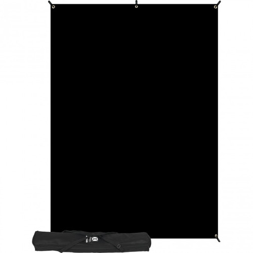 Westcott X-Drop Kit with 5' x 7' Black Backdrop (1.5 x 2.1 m)