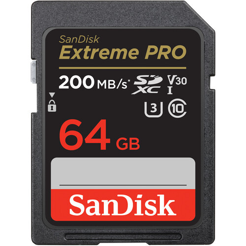 Sandisk Extreme Pro SDXC 64GB 200MB/S UHS-I Memory Card V30