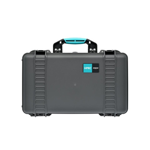 HPRC 2550W - Wheeled Hard Case Empty with Turquoise Handle (Grey)