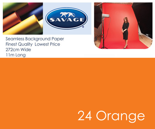 SAVAGE24 Orange Paper Backdrop Roll (Contact us for shipping quotes)