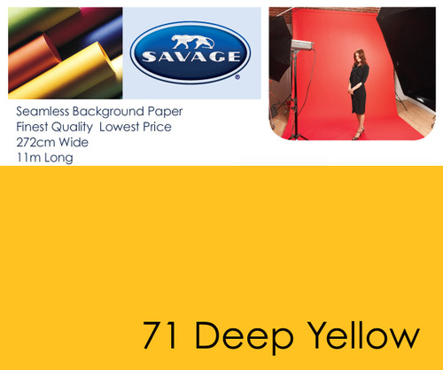 SAVAGE71 Deep Yellow Paper Backdrop Roll (Contact us for shipping quotes)