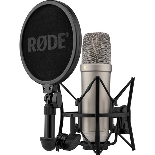 Rode NT1 5Th Gen Digital - Nickel - Condenser Microphone With XLR Output & USB, DSP