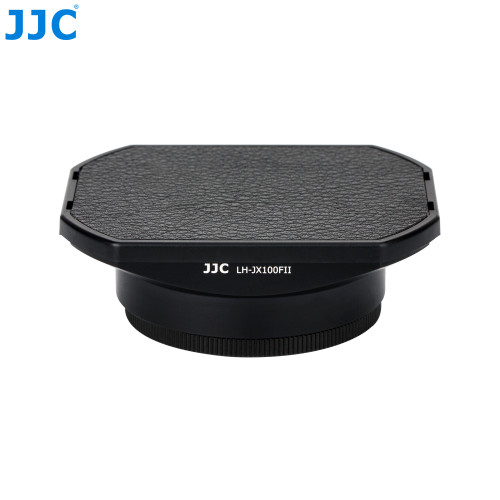 JJC Black Lens Hood for Fujifilm X70, X100, X100S, X100T, X100F (Square Shape w/Slide Cap)