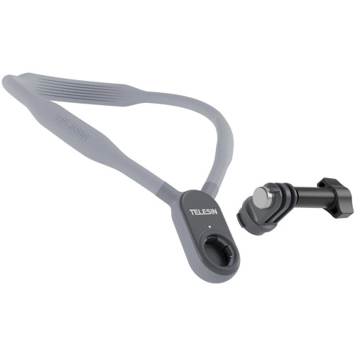 Telesin grey magnetic neck holder mount for action camera or smartphones