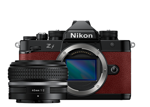 Nikon Z F Bordeaux Red With Nikkor Z 40mm F2 Se