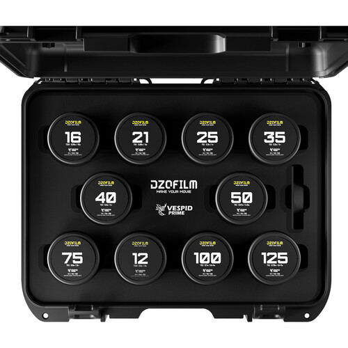 DZOFILM Vespid Prime Cine 10-Lens Kit 12/16/21/25/35/40/50/75/100/125mm (PL+EF mount)