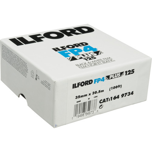 Ilford FP4 Plus ISO 125 Black and White Negative Film (35mm Roll Film, 100' Roll)