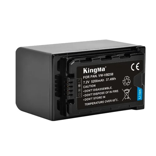 Kingma PanasonicVW-VBD58 Battery 5200mAh