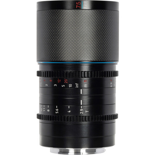 Sirui Saturn 75mm T2.9 1.6x Carbon Fiber Full-frame Anamorphic DL Mount (Neutral  Flare)