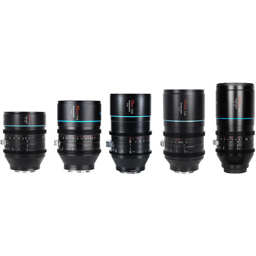 Sirui Venus T2.9 1.6x Full-Frame Anamorphic 5-Lens Kit (35/50/75/100/150mm, Canon RF)