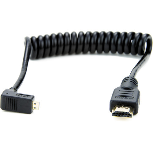 Atomos Right-Angle Micro to Full HDMI Coiled Cable (30cm to 45cm)