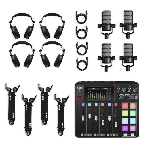 RODE RODECaster Four-Person Podcasting Bundle