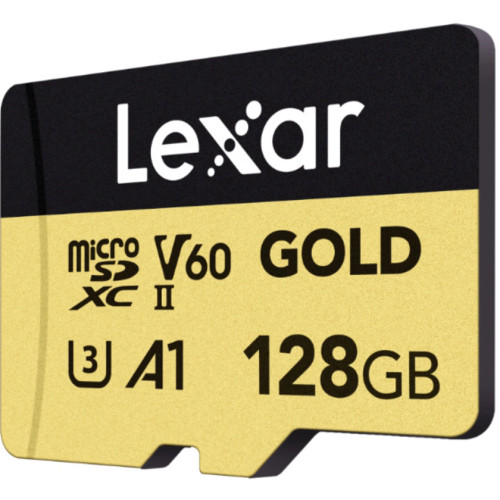 Lexar 128GB Professional GOLD UHS-II microSDXC Memory Card