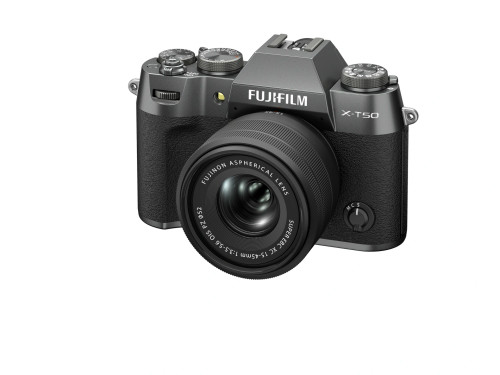 FUJIFILM X-T50 Mirrorless Camera with 15-45mm f/3.5-5.6 Lens (Charcoal Silver)
