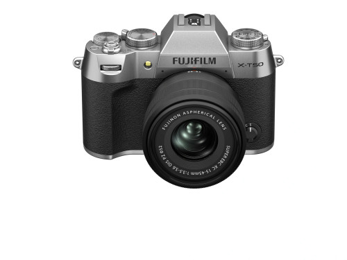 FUJIFILM X-T50 Mirrorless Camera with 15-45mm f/3.5-5.6 Lens (Silver)